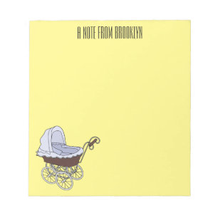 Bloco De Notas Ilustração de desenho animado do stroller