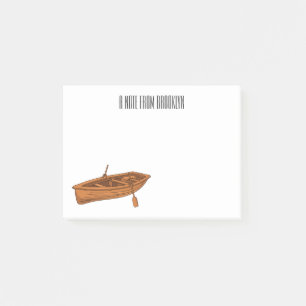 Bloco De Notas Ilustração de desenho animado em Rowboat