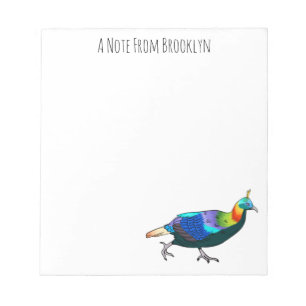 Bloco De Notas Ilustração de desenho animado monal de aves do Him