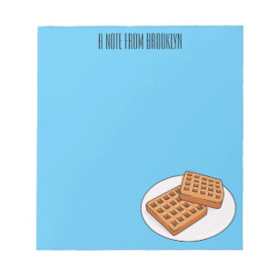 Bloco De Notas Ilustração de desenho animado Waffle