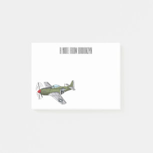 Bloco De Notas Ilustração de desenho de avião militar