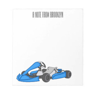 Bloco De Notas Ilustração de desenho de corrida de Kart