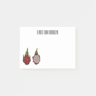 Bloco De Notas Ilustração de desenho de fruta do dragão