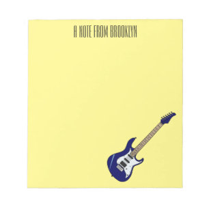 Bloco De Notas Ilustração de desenho de guitarra elétrica