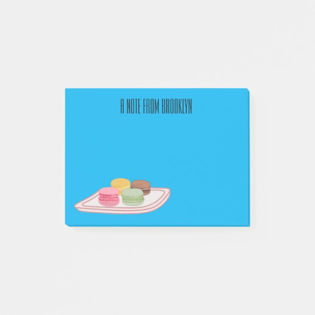 Bloco De Notas Ilustração de desenho de Macaron (Frente)