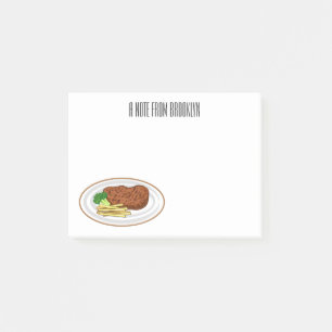 Bloco De Notas Ilustração de desenho em bife