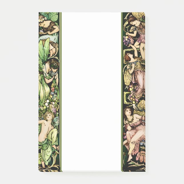Bloco De Notas Ilustração de fada Art Nouveau (Frente)