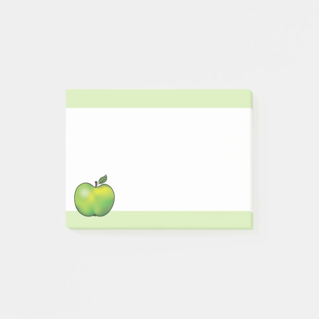 Bloco De Notas Ilustração de Fruta de Maçã de Desenho Animado Ver (Frente)