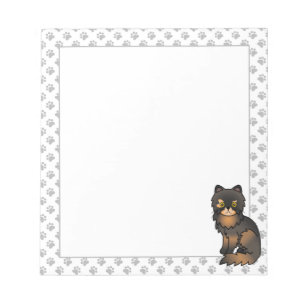 Bloco De Notas Ilustração de Gato de Cartoon Persa de Tortie Poin
