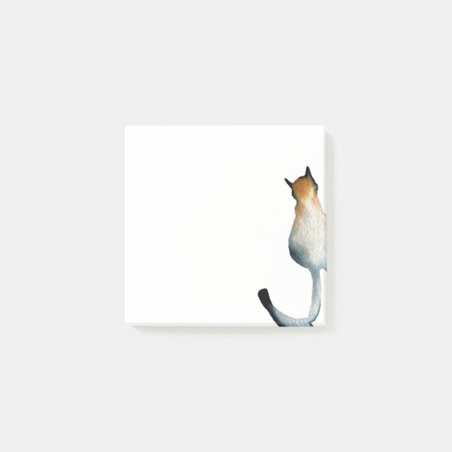 Bloco De Notas Ilustração de gato preto e marrom da Tabby (Frente)