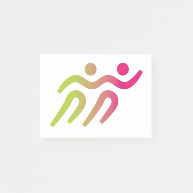 Bloco De Notas ilustração de grupo de corredores (Frente)