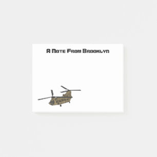 Bloco De Notas Ilustração de helicóptero militar Chinook