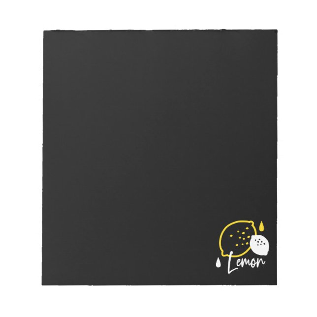 Bloco De Notas Ilustração de Limão de abstrato - Citrinos frescos (Frente)