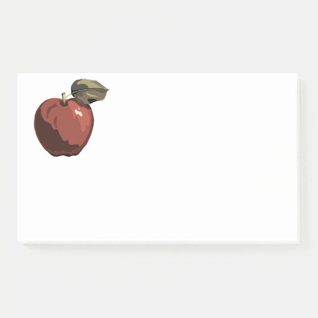 Bloco De Notas Ilustração de maçã vermelha (Frente)