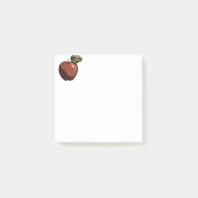 Bloco De Notas Ilustração de maçã vermelha (Frente)