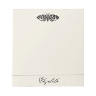 Bloco De Notas Ilustração de Mama Vintage - bege Preto Personaliz