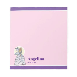 Bloco De Notas Ilustração de Moda do Vestido da Princesa Fada