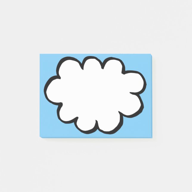 Bloco De Notas Ilustração de Nuvem Fofa (Frente)