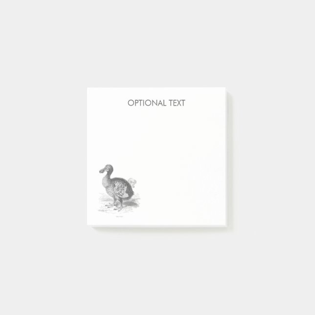 Bloco De Notas Ilustração de Pássaro Dodo (Frente)
