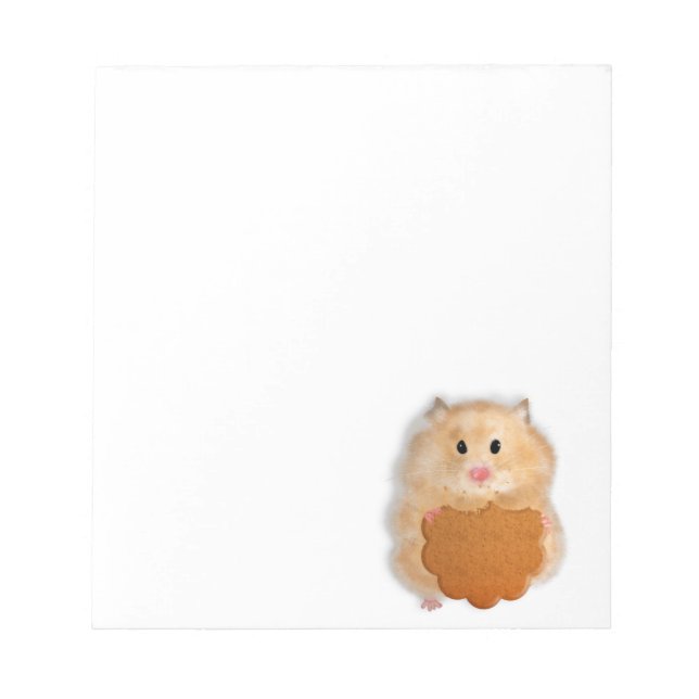 Bloco De Notas Ilustração de personagem de hamster engraçado (Frente)