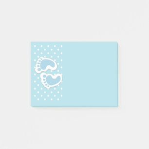 Bloco De Notas Ilustração de Pés do Menino Azul Bonito