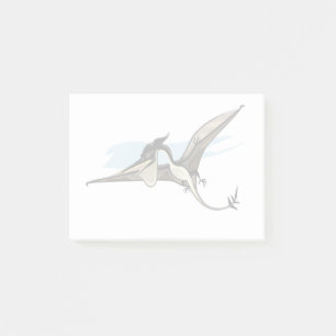 Bloco De Notas Ilustração De Um Dinossauro Pteranodon.
