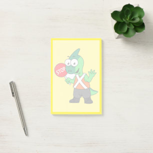 Bloco De Notas Ilustração De Um Executante De Tráfego De Parasaur