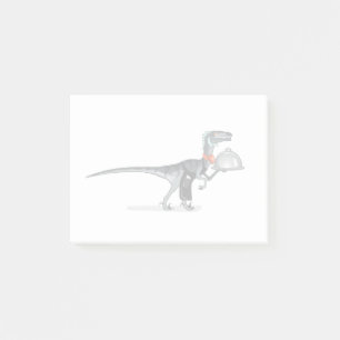Bloco De Notas Ilustração De Um Garçom De Comida De Raptor.