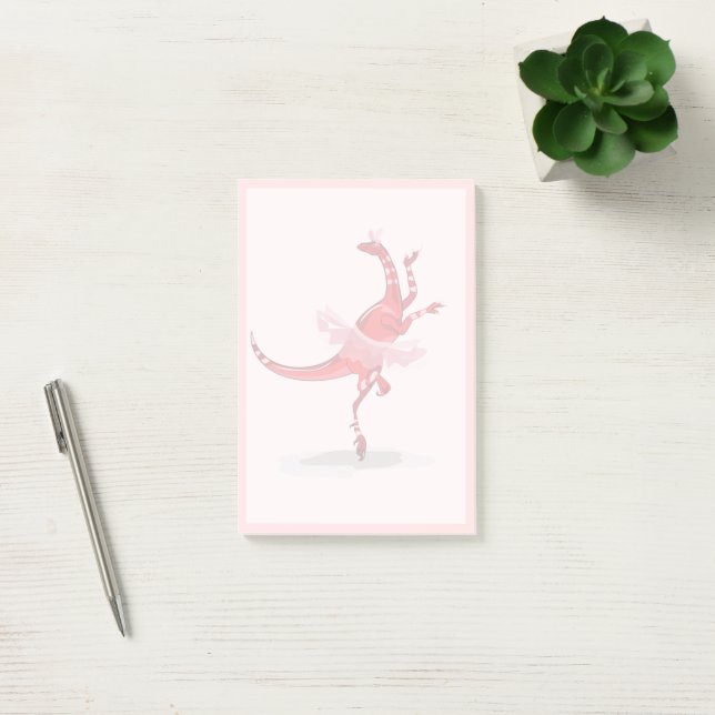 Bloco De Notas Ilustração De Um Raptor De Ballerina. (Escritótio)