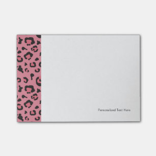 Bloco De Notas Ilustração do animal do rosa do leopardo