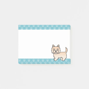 Bloco De Notas Ilustração do Cão de Cartoon Cairn Terrier Cute