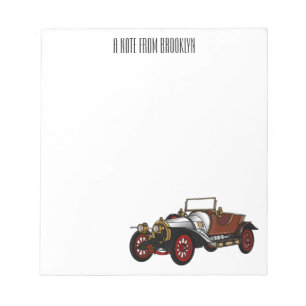 Bloco De Notas Ilustração do desenho animado Classic car 1920