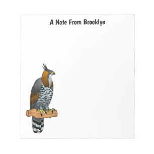 Bloco De Notas ilustração do desenho animado de aves de águia-orn