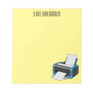 Bloco De Notas Ilustração do desenho da impressora