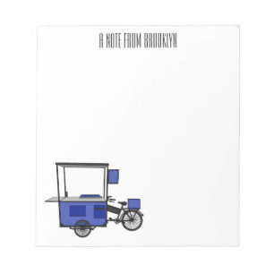 Bloco De Notas ilustração do desenho do carrinho de comida