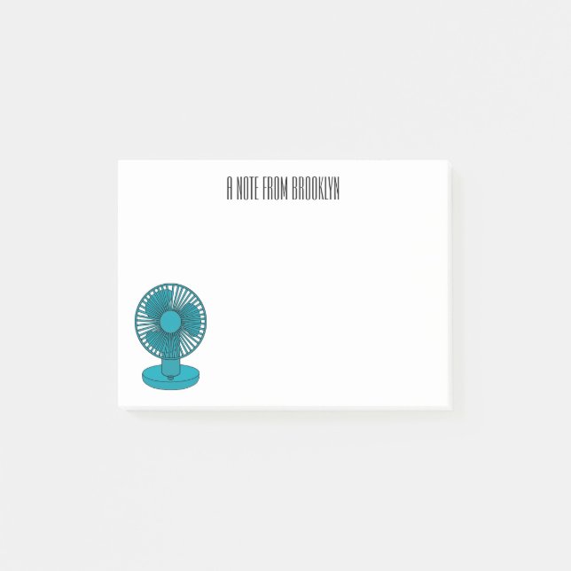 Bloco De Notas Ilustração do desenho do ventilador (Frente)