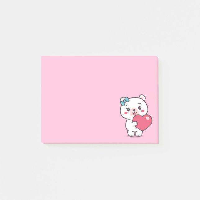 Bloco De Notas Ilustração do Urso de Teddy (Frente)