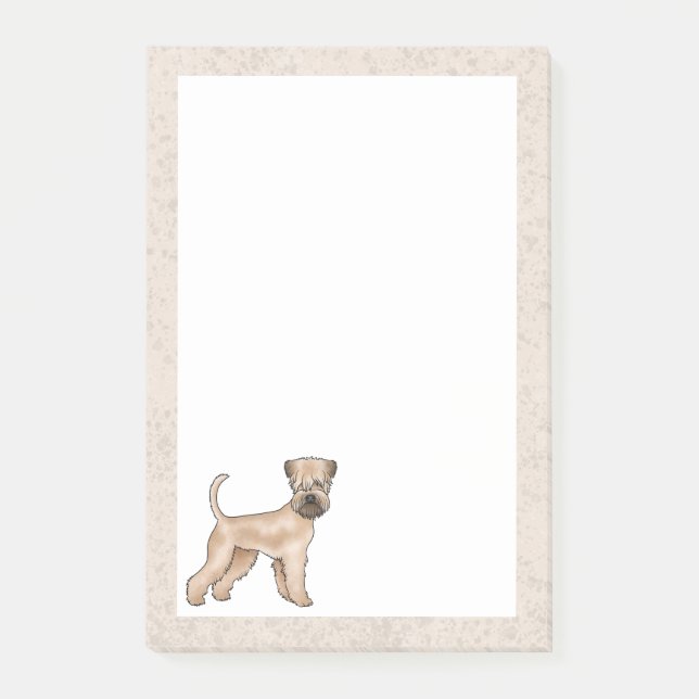 Bloco De Notas Ilustração Fofa do Cão Terrier de Capa Macia Doura (Frente)