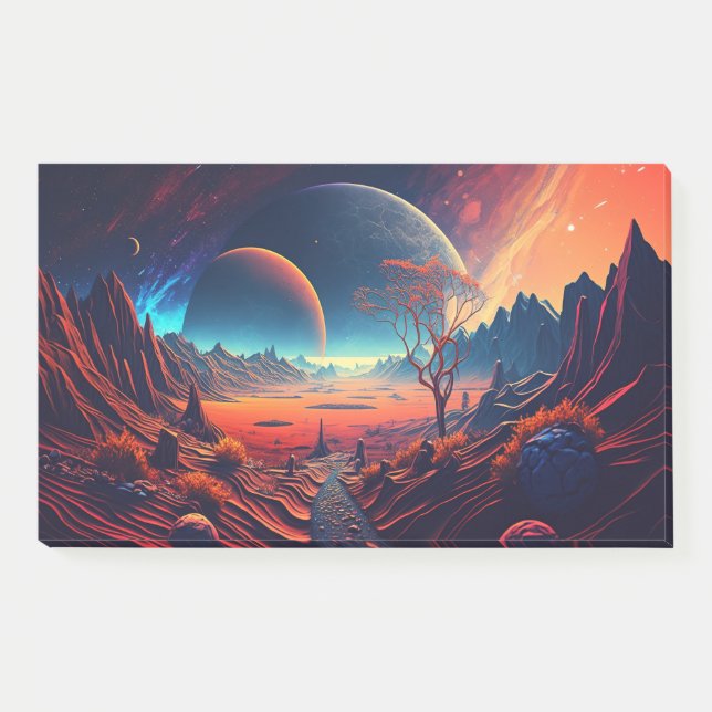 Bloco De Notas Ilustração horizontal do futuro (Frente)