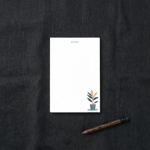 Bloco De Notas Ilustração minimalista de plantas caseiras