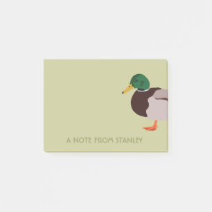 Bloco De Notas Ilustração Realista de Pato Mallard Personalizada
