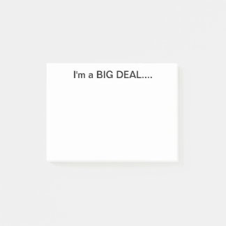 Bloco De Notas I'm a Big Deal Post It Note
