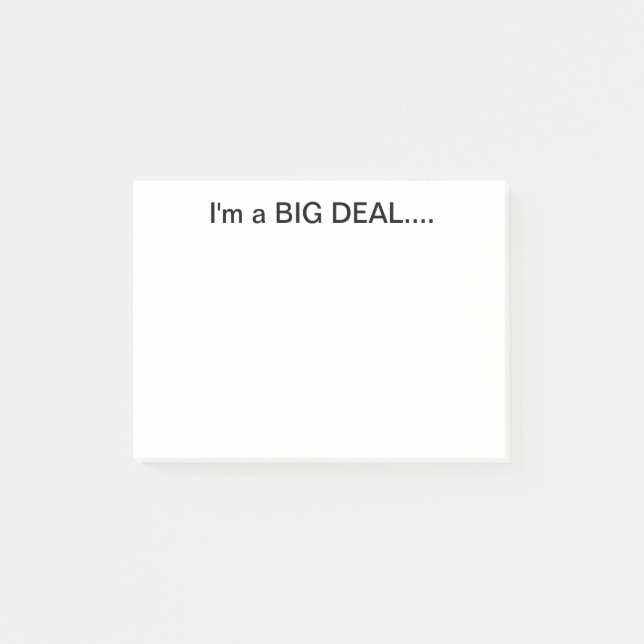 Bloco De Notas I'm a Big Deal Post It Note (Frente)