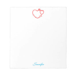 Bloco De Notas I'm A Nurse Stethoscope Heart Personalized Name