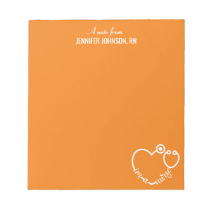 Bloco De Notas I'm A Nurse Stethoscope Personalized Name Elegant