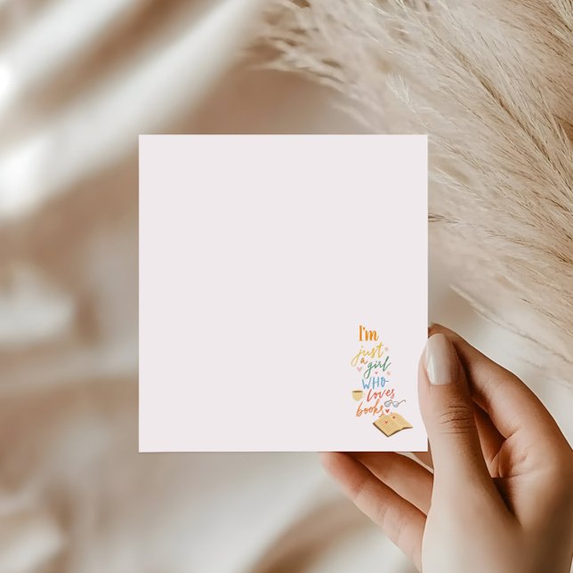 Bloco De Notas I'm just a girl who loves books (Criador carregado)