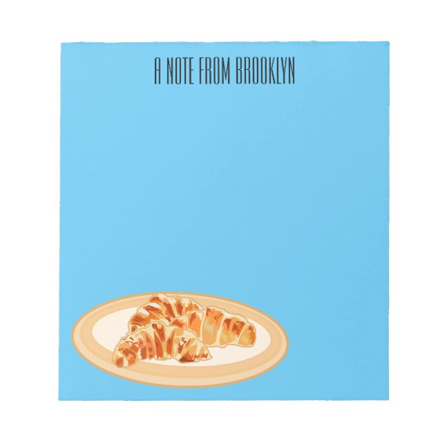 Bloco De Notas Imagem croissant (Frente)