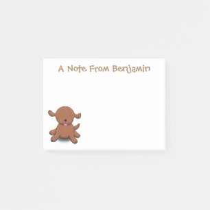 Bloco De Notas Imagem de desenho animado de cachorro feliz e boni