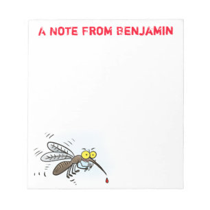 Bloco De Notas Imagem de desenho animado de insetos mosquitos eng