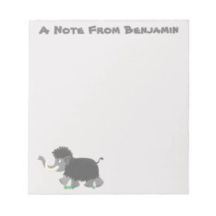 Bloco De Notas Imagem de desenho animado de mamute boazona